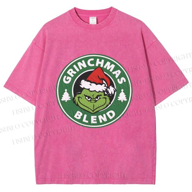 Unisex Grinchmas Blend Printed Washed Tee