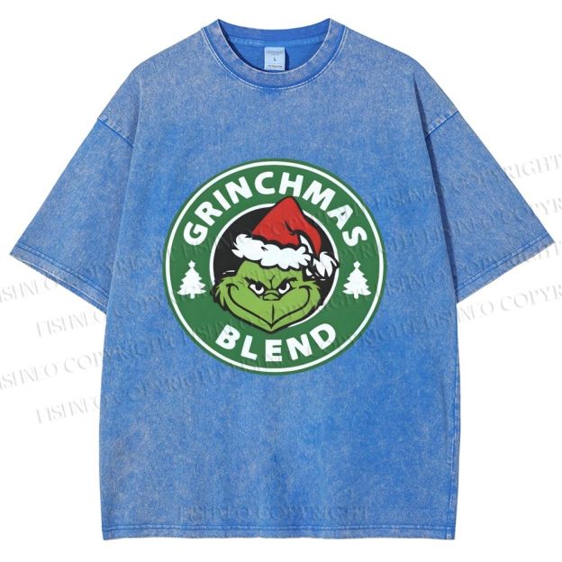 Unisex Grinchmas Blend Printed Washed Tee