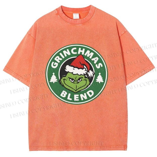 Unisex Grinchmas Blend Printed Washed Tee