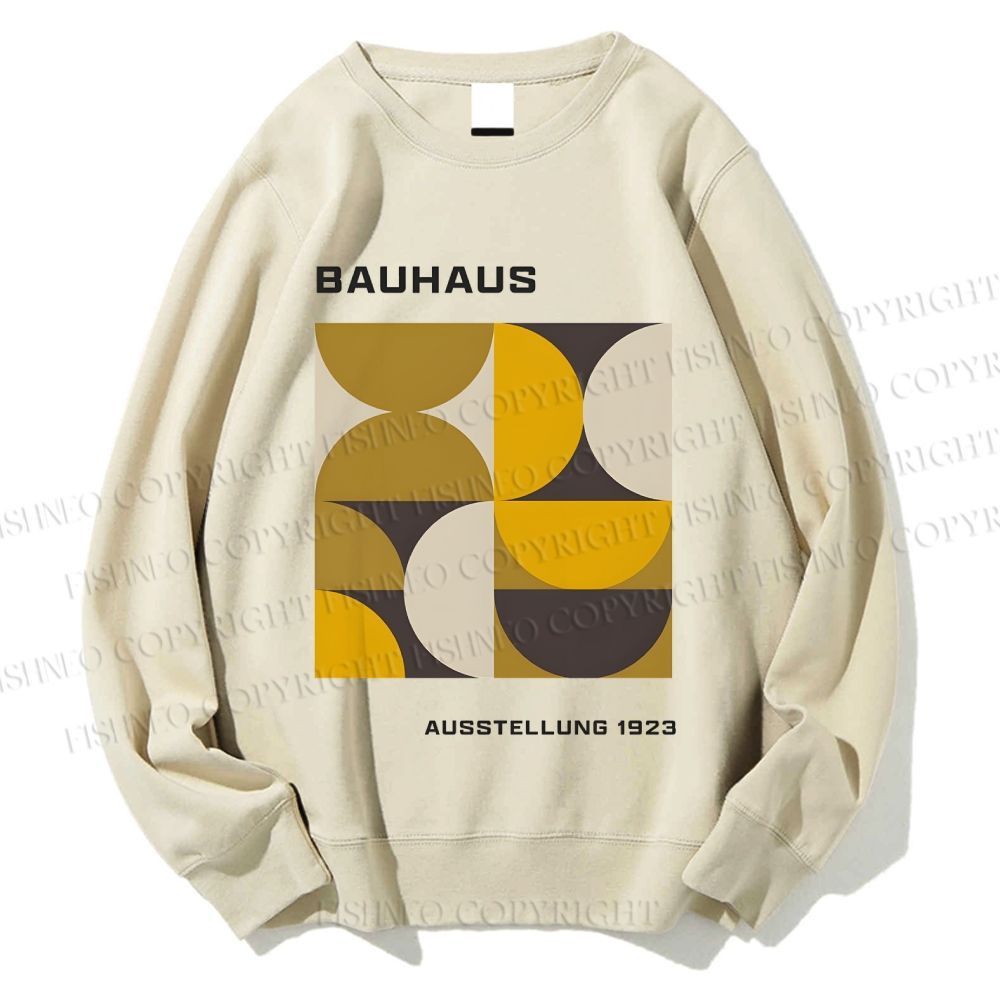 Unisex Bauhaus Geometry Printed Sweatshirt