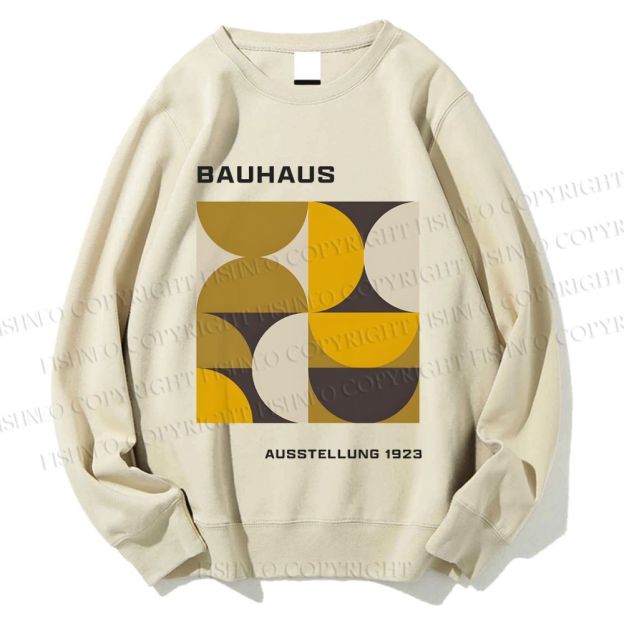 Unisex Bauhaus Geometry Printed Sweatshirt