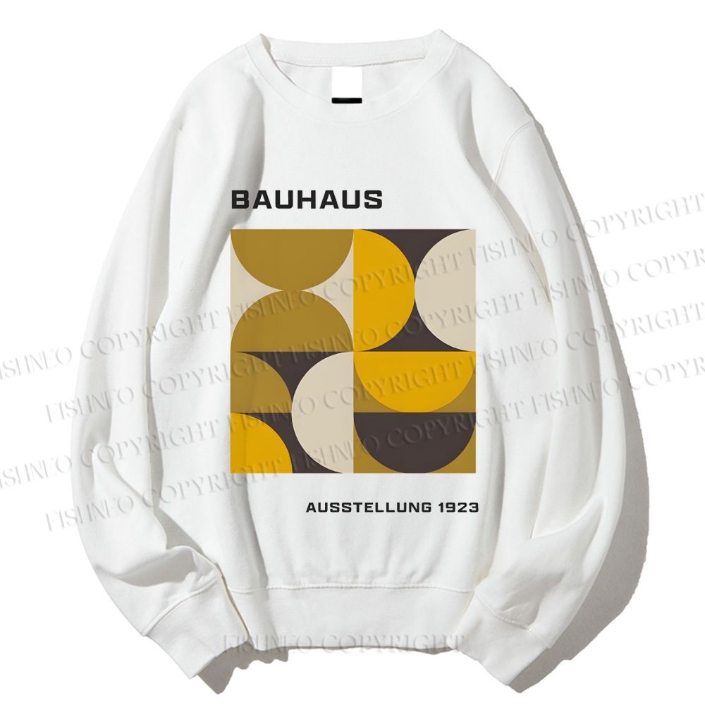 Unisex Bauhaus Geometry Printed Sweatshirt