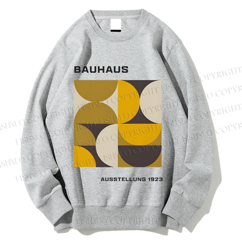 Unisex Bauhaus Geometry Printed Sweatshirt