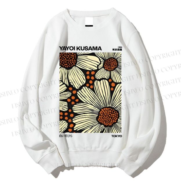 Unisex Yayoi Kusama Vintage Printed Sweatshirt