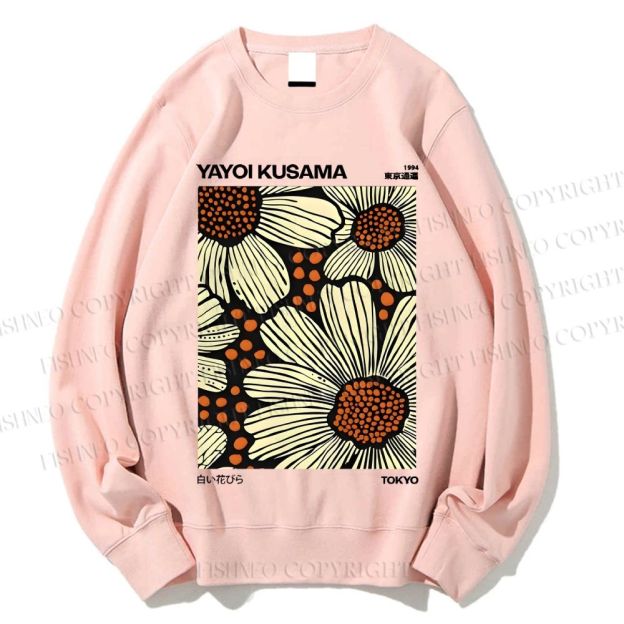 Unisex Yayoi Kusama Vintage Printed Sweatshirt