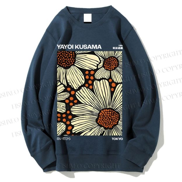 Unisex Yayoi Kusama Vintage Printed Sweatshirt