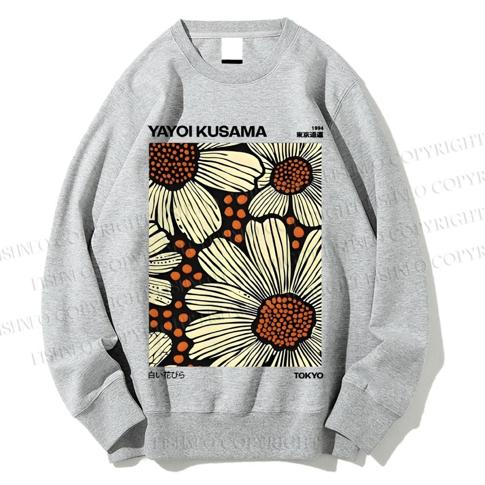 Unisex Yayoi Kusama Vintage Printed Sweatshirt