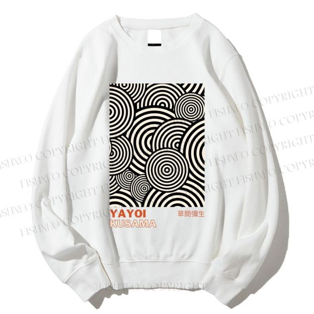 Unisex Yayoi Kusama Geometric Circles Printed Sweatshirt