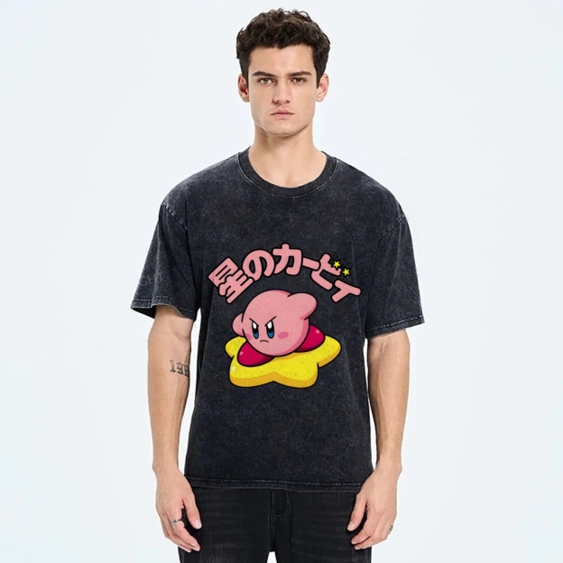 Kirby Vintage Wash Japanese Design T-Shirt