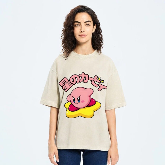 Kirby Vintage Wash Japanese Design T-Shirt