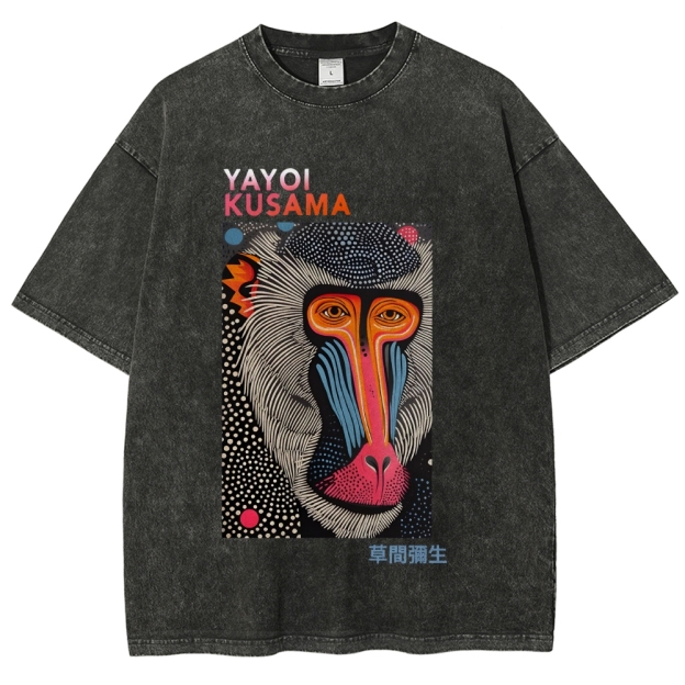 Yayoi Kusama Vintage Washed Crew Neck T-Shirt
