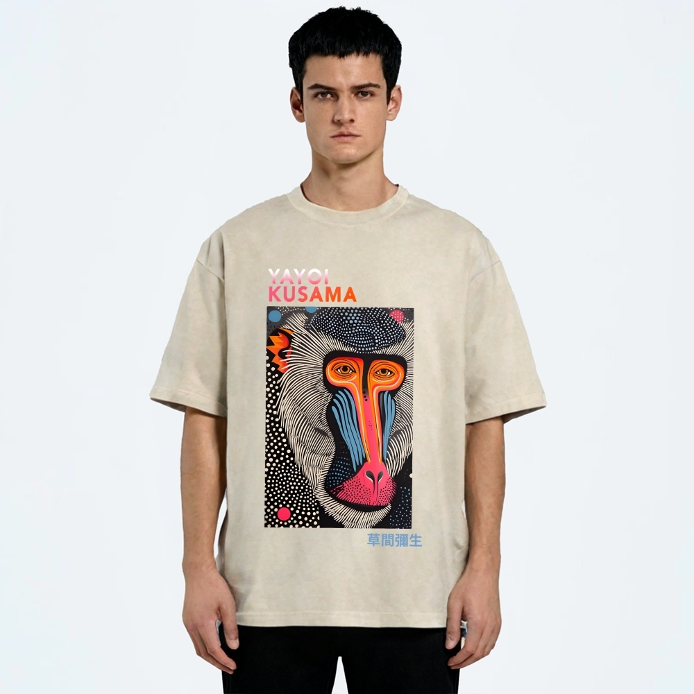 Yayoi Kusama Vintage Washed Crew Neck T-Shirt