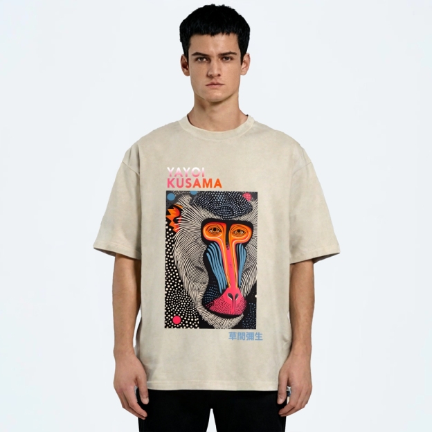 Yayoi Kusama Vintage Washed Crew Neck T-Shirt