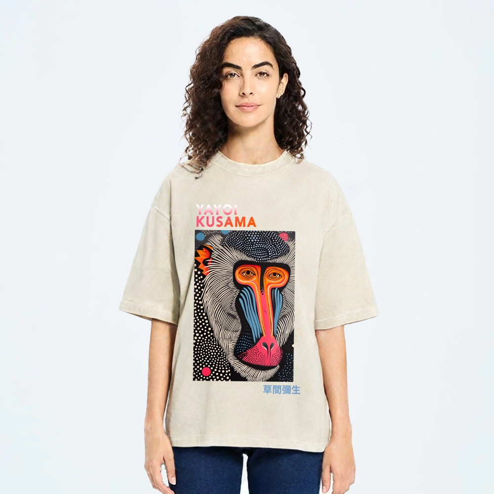 Yayoi Kusama Vintage Washed Crew Neck T-Shirt