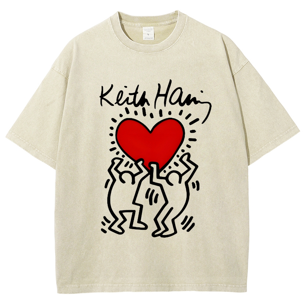 Keith Haring Vintage Wash Japanese Design T-Shirt