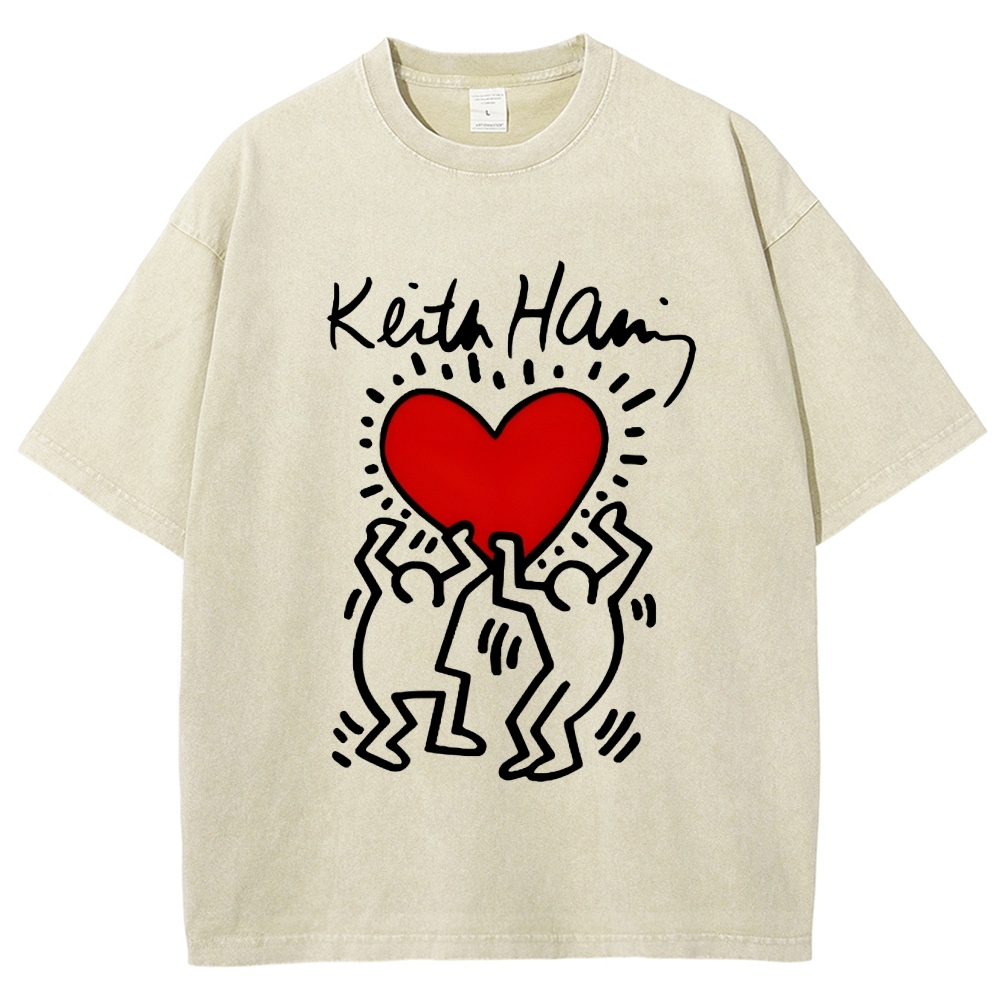 Keith Haring Vintage Wash Japanese Design T-Shirt
