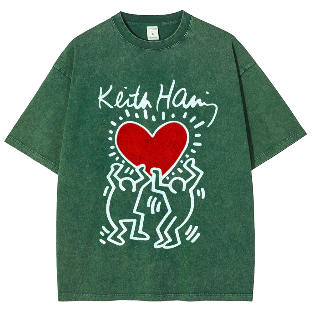 Keith Haring Vintage Wash Japanese Design T-Shirt