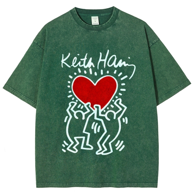 Keith Haring Vintage Wash Japanese Design T-Shirt
