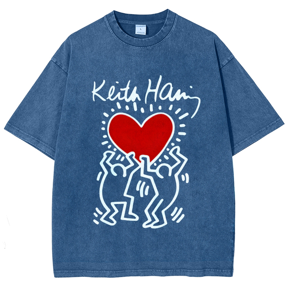 Keith Haring Vintage Wash Japanese Design T-Shirt