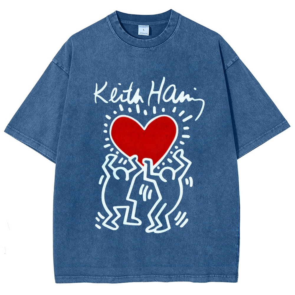 Keith Haring Vintage Wash Japanese Design T-Shirt