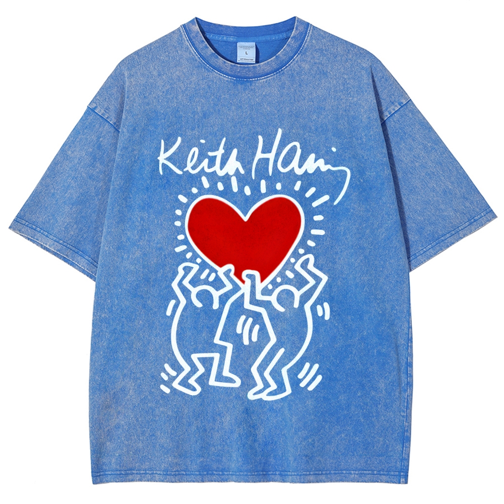 Keith Haring Vintage Wash Japanese Design T-Shirt