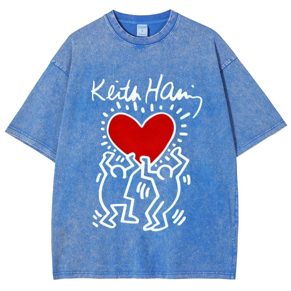 Keith Haring Vintage Wash Japanese Design T-Shirt
