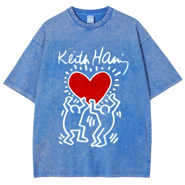 Keith Haring Vintage Wash Japanese Design T-Shirt