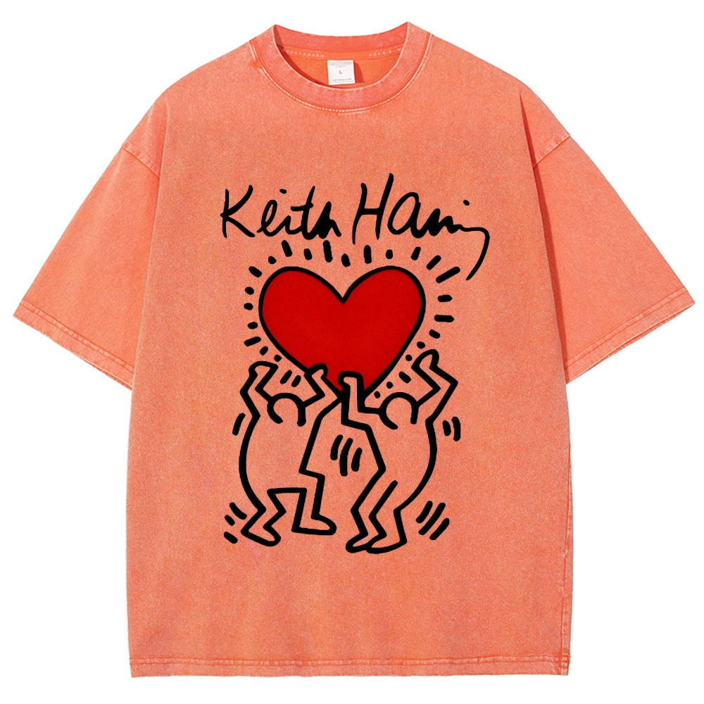 Keith Haring Vintage Wash Japanese Design T-Shirt