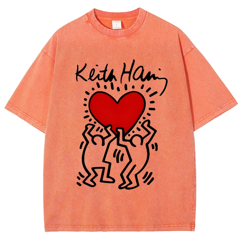 Keith Haring Vintage Wash Japanese Design T-Shirt