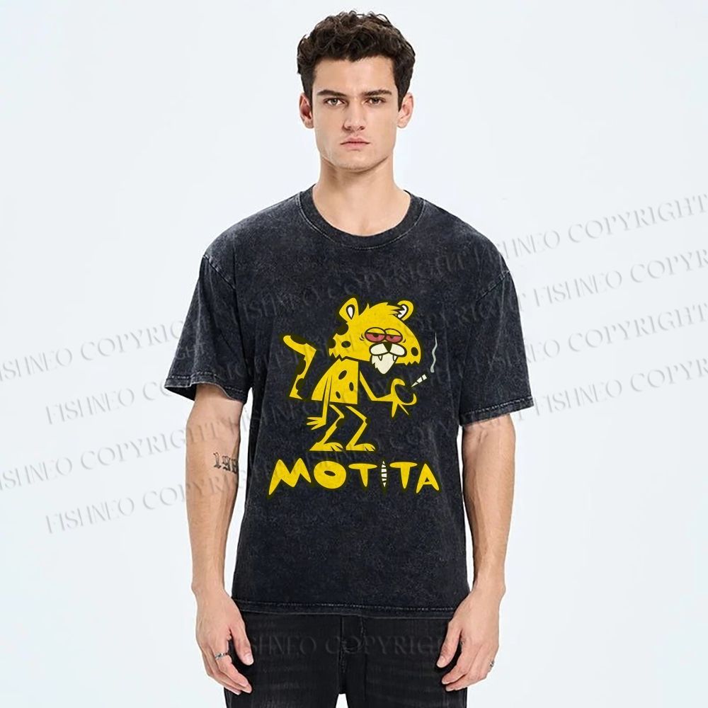 Unisex Motita Printed Washed Tee