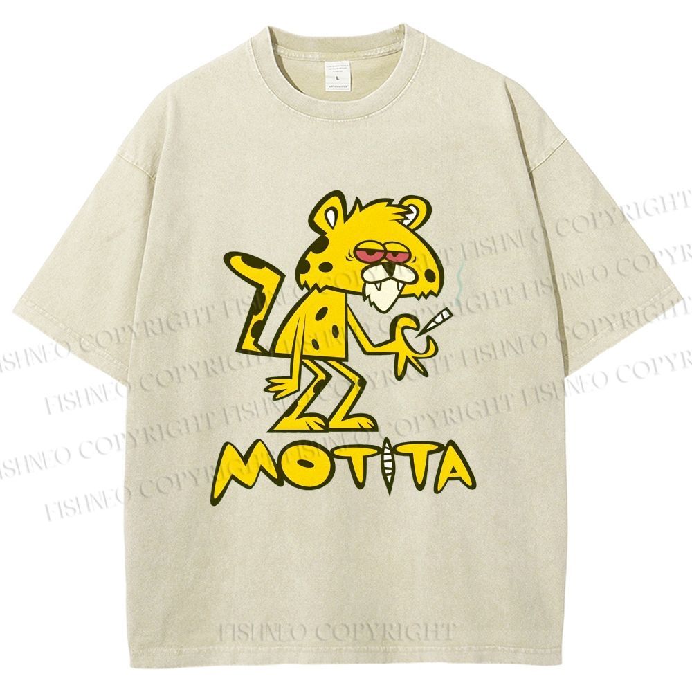 Unisex Motita Printed Washed Tee