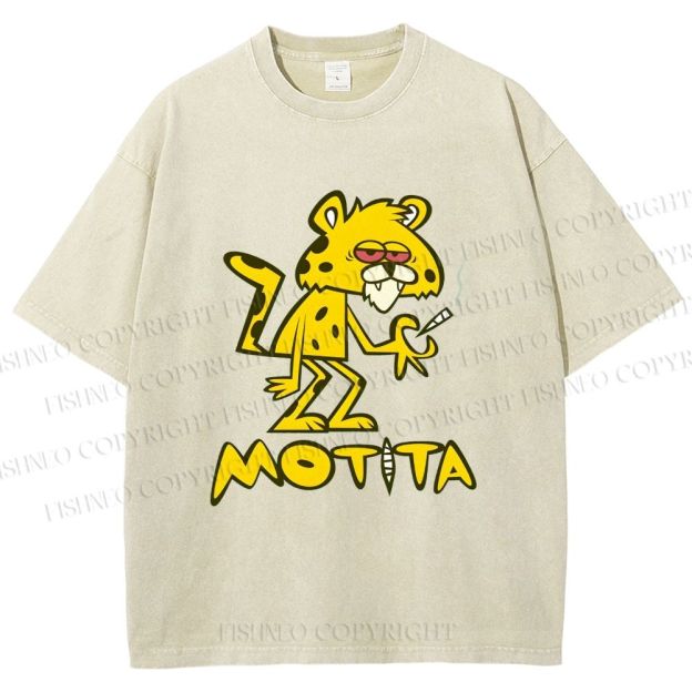 Unisex Motita Printed Washed Tee