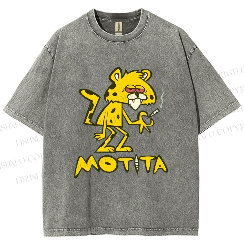 Unisex Motita Printed Washed Tee