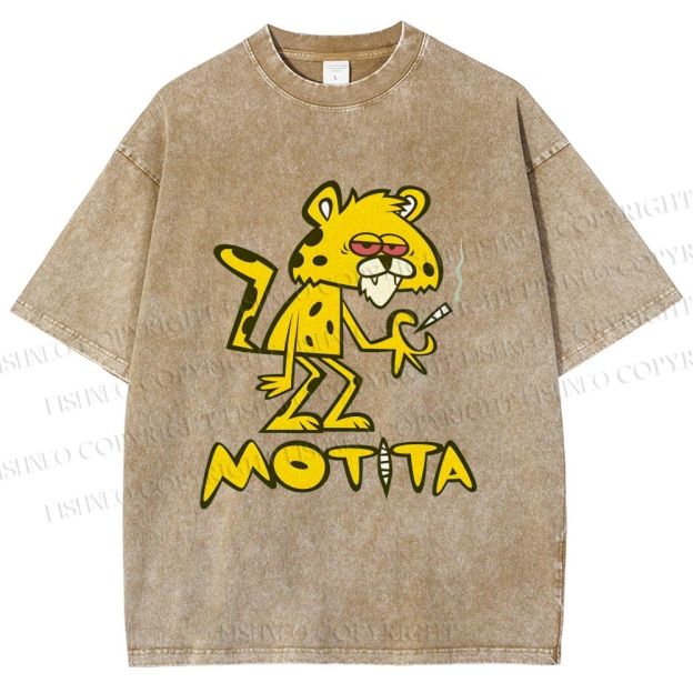 Unisex Motita Printed Washed Tee