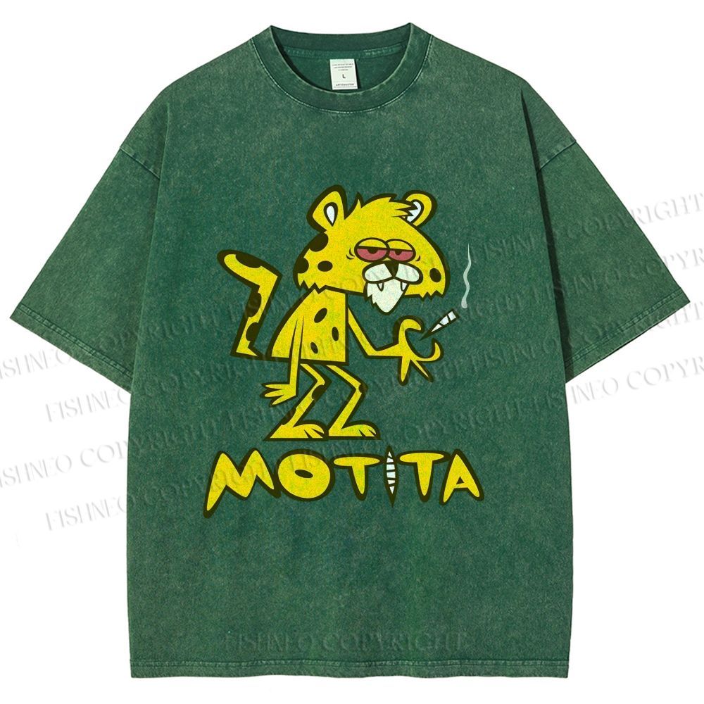 Unisex Motita Printed Washed Tee