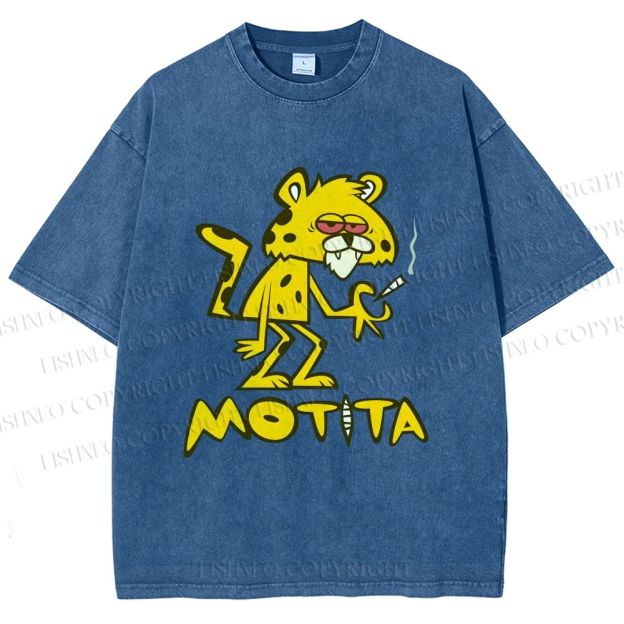 Unisex Motita Printed Washed Tee