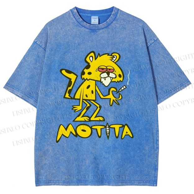 Unisex Motita Printed Washed Tee