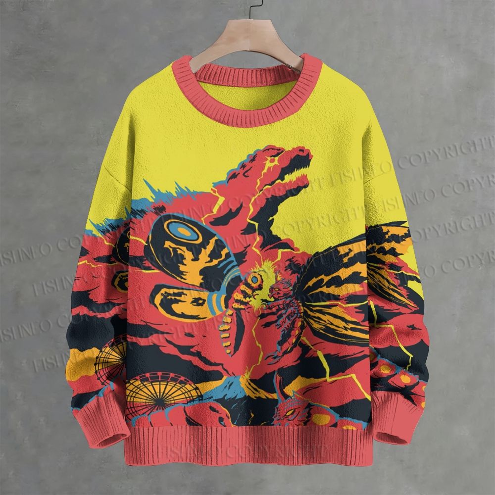 Godzilla Mothra Crew Neck Sweater
