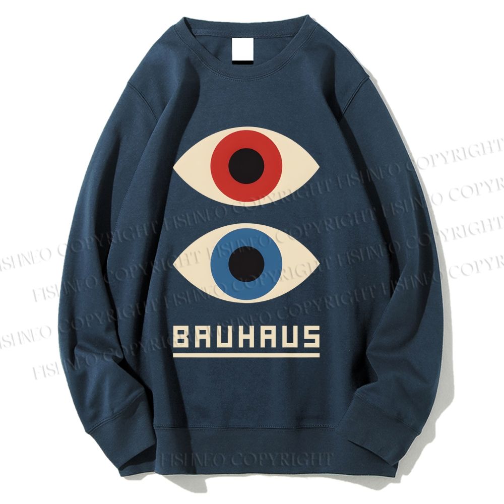 Unisex Bauhaus Art Eyes Printed Sweatshirt