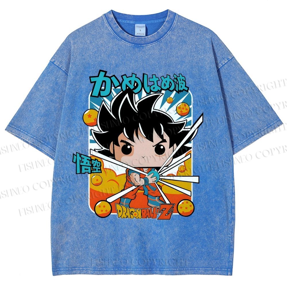 Unisex Goku Dragon Ball Z Printed Washed Tee