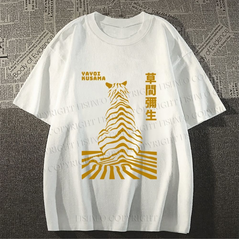 Unisex Japanese Yayoi Kusama Panther Classic Cotton T-shirt