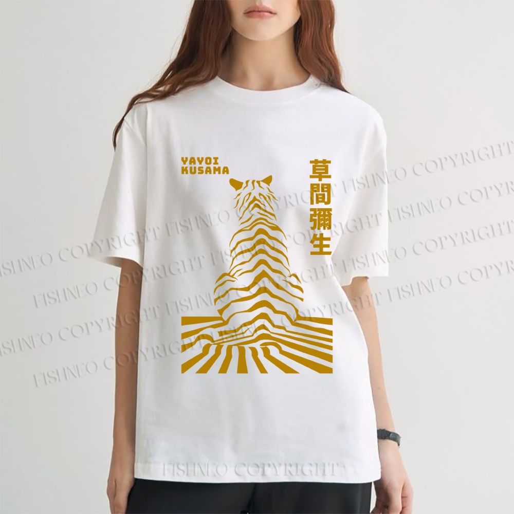 Unisex Japanese Yayoi Kusama Panther Classic Cotton T-shirt