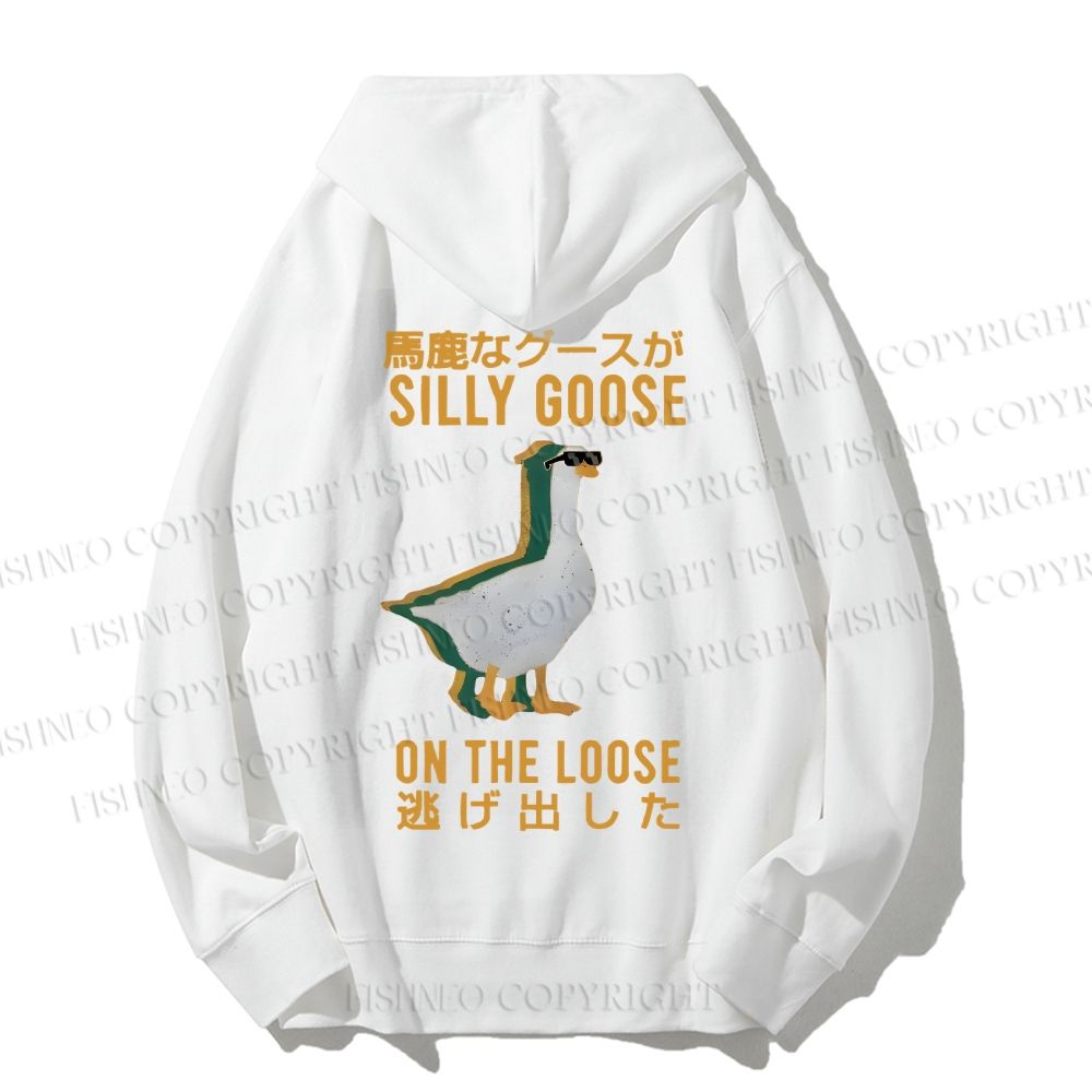 Unisex Casual Cotton Silly Goose On The Loose Printed Hoodie