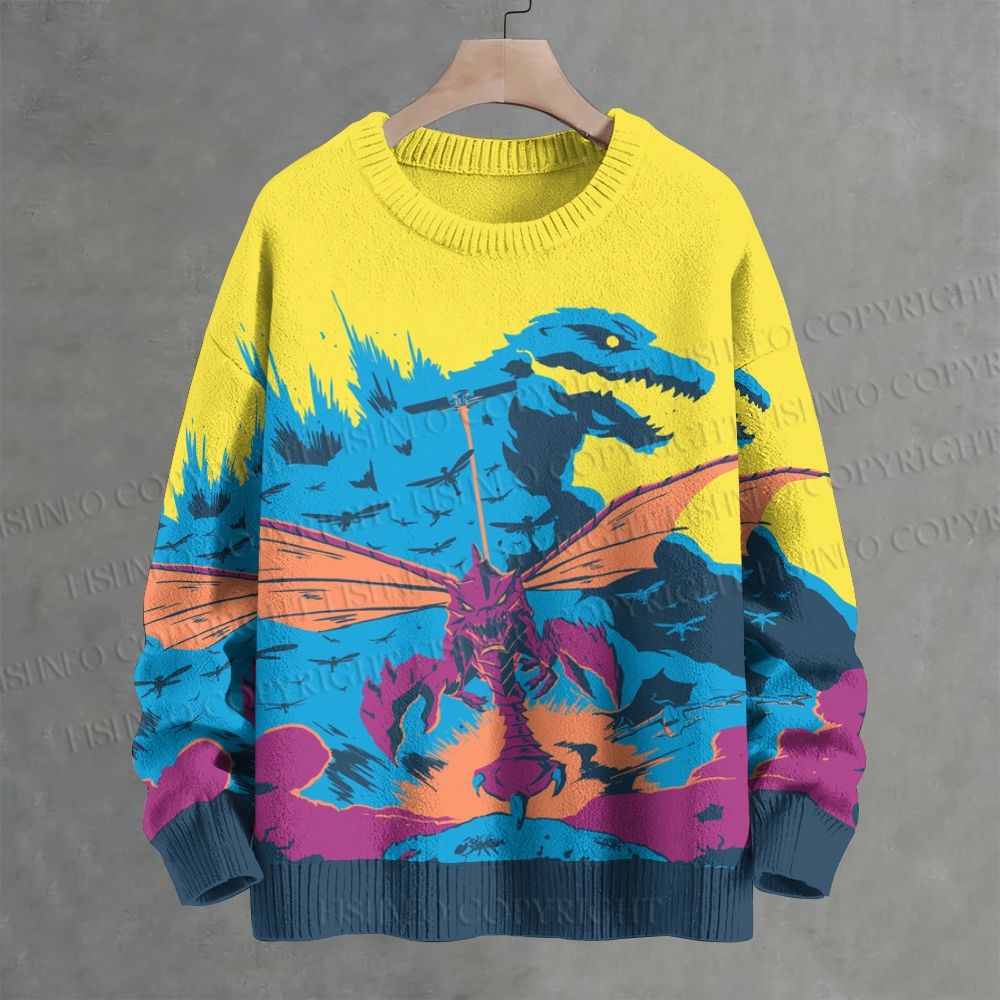 Godzilla Crew Neck Sweater