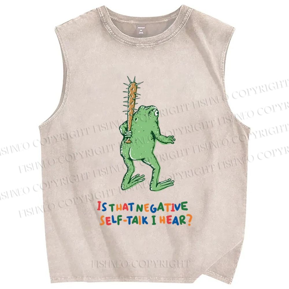 Unisex Malley Frogs Printed Washed Tank Top