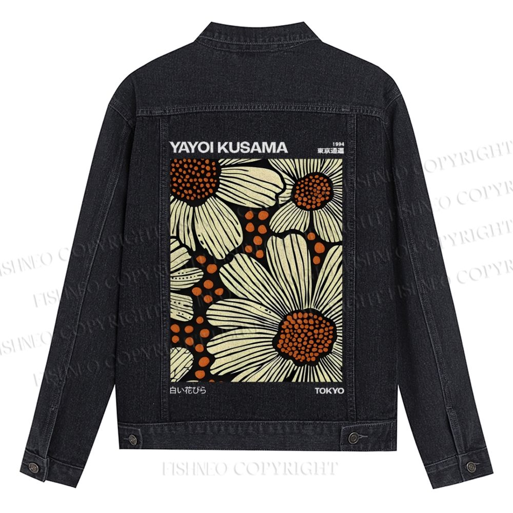 Yayoi Kusama Vintage Printed Denim Jacket