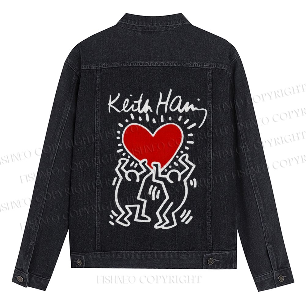 Keith Haring Vintage Printed Denim Jacket