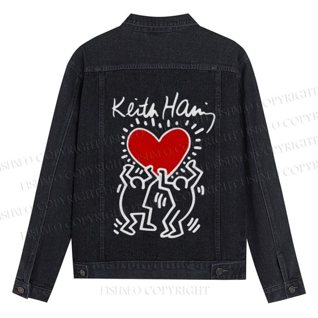 Keith Haring Vintage Printed Denim Jacket