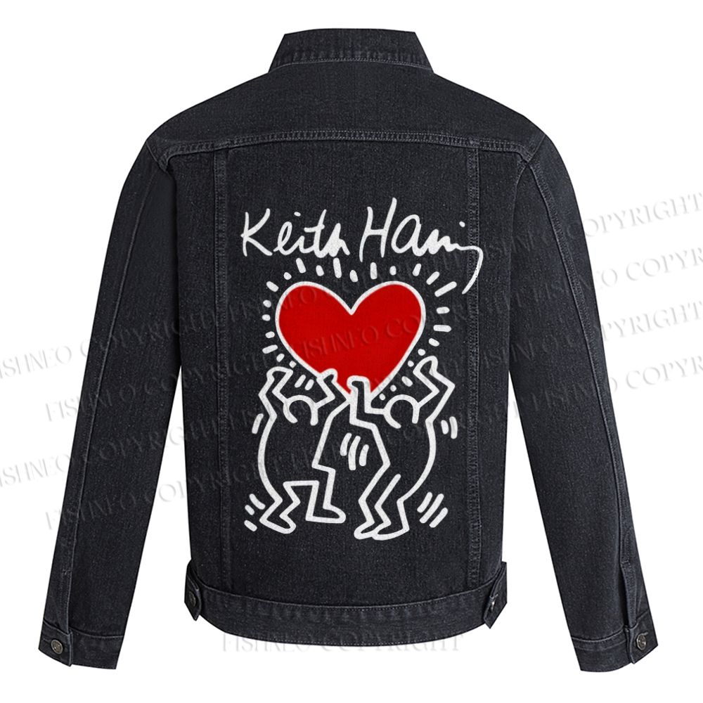 Keith Haring Vintage Printed Denim Jacket