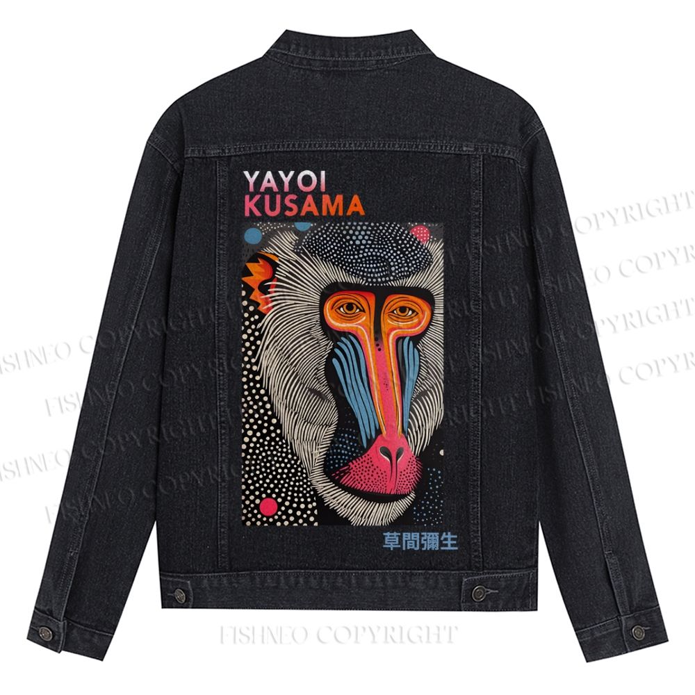 Yayoi Kusama Vintage Printed Denim Jacket